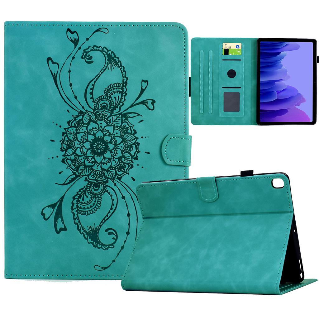 For Samsung Galaxy Tab A7 10.4 (2020) T500/T505 Case Mandala Imprinted Leather Tablet Cover with Card Slots