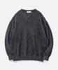 VASTIC Hairy Reverse V-Neck Knit_Charcoal