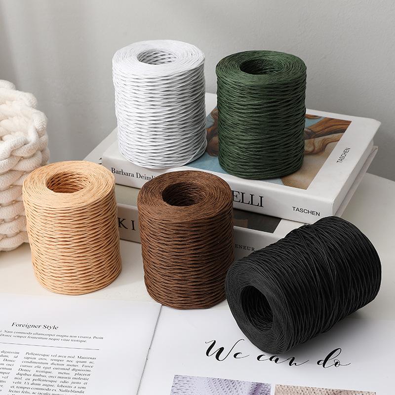200m Blumendraht Papierseil, Papierseil zum Binden von Blumensträußen, Handgemachtes DIY Florales Fixierdraht Bindematerial, Floristikbedarf