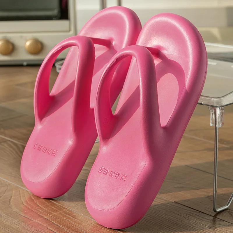2025 Summer New! Women's Thick Sole Flip Flops - Memory Foam Stylish Thong Sandals for Beach Outdoor Fashion Wear