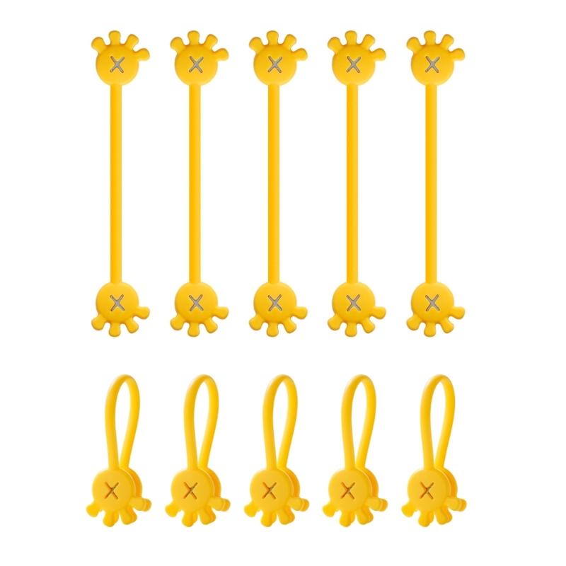 10Pcs Magnetic Cable Clamp Silicone Cords Organizers Cord Cable Clips Cord Organizers for Cable Management Organizers