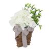 Hydrangea Door Hanger Basket Decorative Door Hanging Basket Wreath Front Door Artificial Wildflowers