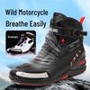 Breathable Non-Slip Motorcycle Riding Boots - Large Size Touring & Racing Protective Shoes