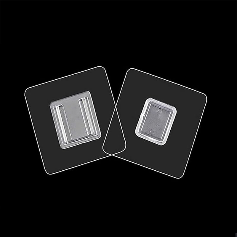 1 Pairs Shower Caddy Adhesive Relacement Sticker for Bathroom Kitchen, Square Double-Sided Adhesive Sticky Hook for No Drilling Wall Mount Holder, 6 6 cm - 1 Pairs