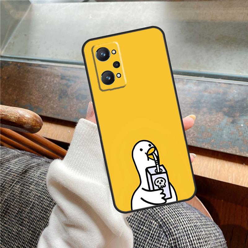 Cartoon Duck Knife Case For Realme 12 Pro Plus 11 13 14 C63 C61 C55 C51 C53 C25 C65 C67 C71 C75 GT6 GT7 15 Pro