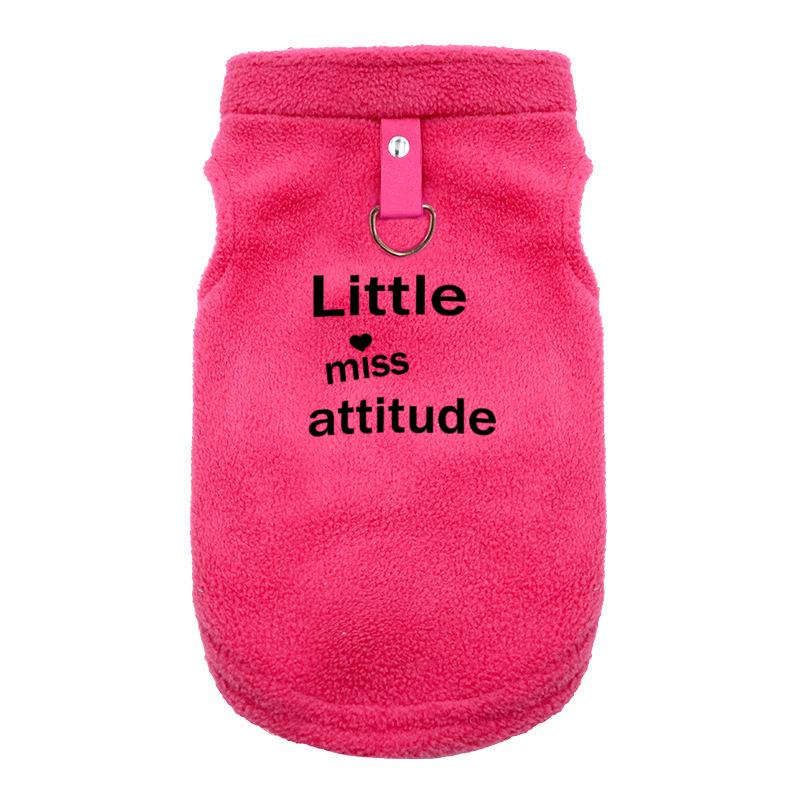 Warm Fleece Dogs Clothes Pet Jacket Vest with D-Ring For Small Dog Cats Clothing French Bulldog Costumes Chihuahua Coat
