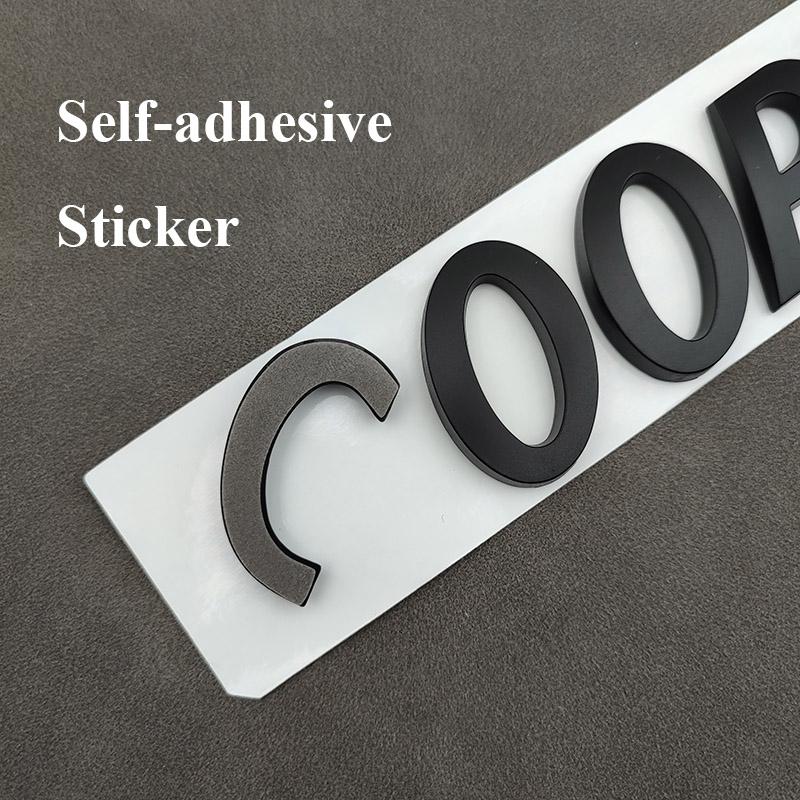 3d ABS Black Logo Cooper S Emblem Letters Car Trunk Badge For R55 R56 F56 R50 R52 F55 JCW R53 Cooper S Sticker Accessories