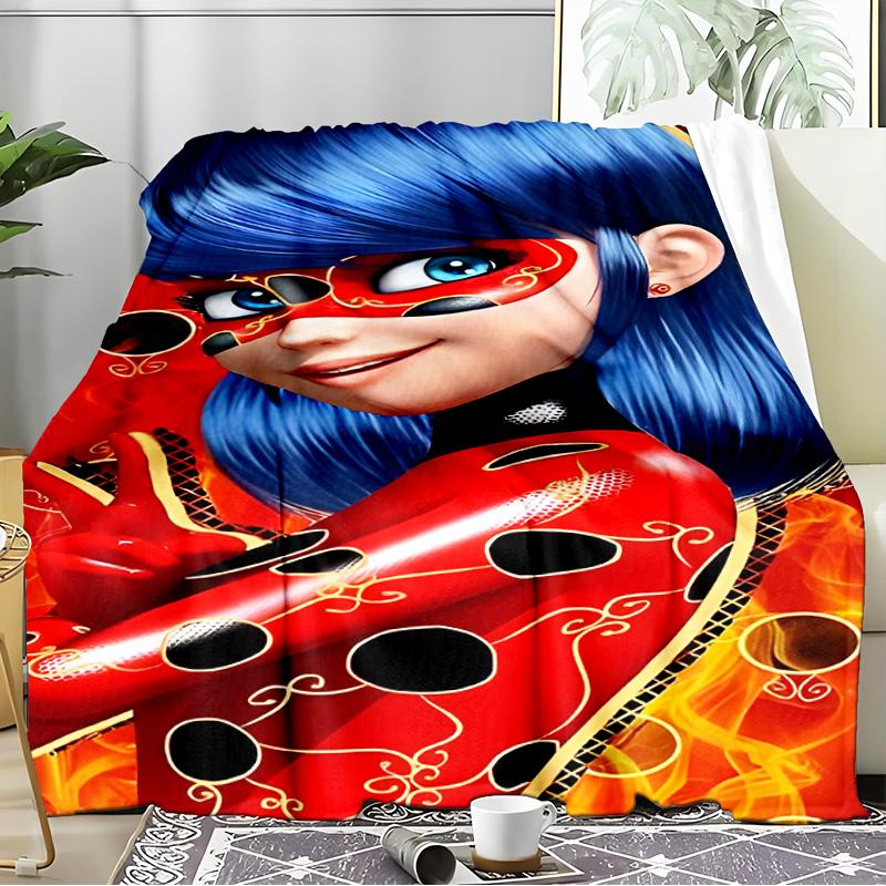 Miraculous Adventures Blanket Flannel Throw for Sofa, Indoor, Camping, Living Room, Office, Chair, And Bed Soft Birthday Gift