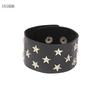 Punk Hip-Hop Rhinestone Bracelet Retro Western Wasteland Hottie Leather Snap Bracelet for Women Jewelry HUANZHI New