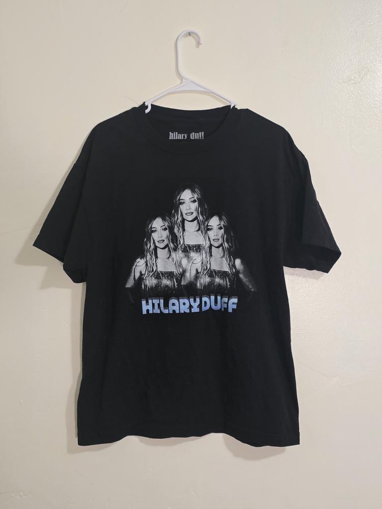 Official Hilary Duff The Lucky Me Tour 26'-27' Short Sleeve T-Shirt Size L Black