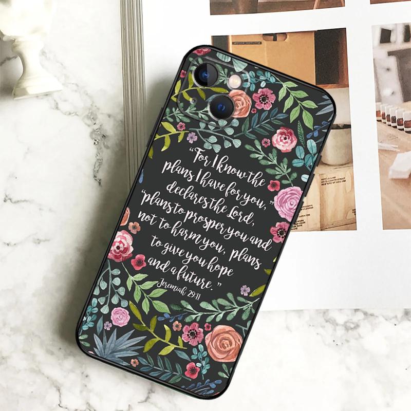 Bible Verse Phone Case For iPhone 17 16 15 14 12 11 13 Pro Max Plus 12 13 Mini 16e 17 Air Cover Coque