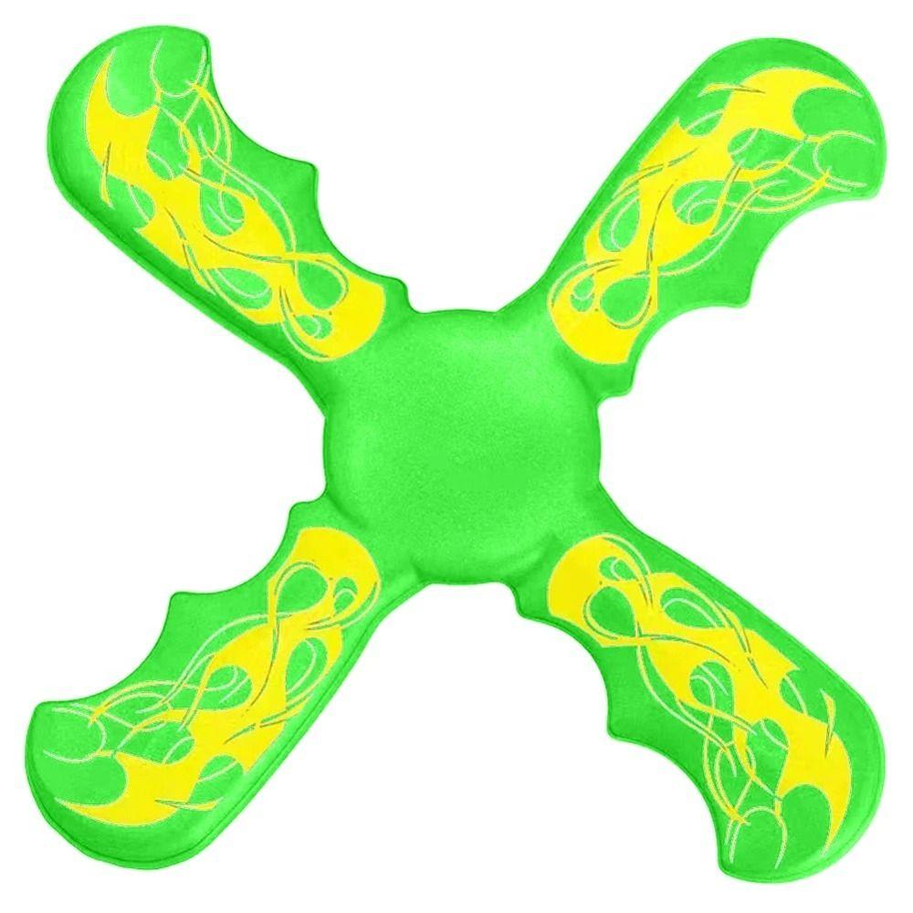 Interactive Children Boomerang Soft Four-leaf Cross Flying Disc Spinner Four-Bladed  Outdoor Toys