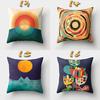 Car Waist Pillow Sofa Pillow Case Cartoon Sunrise Pattern Car Cushion Yiwu Pillow