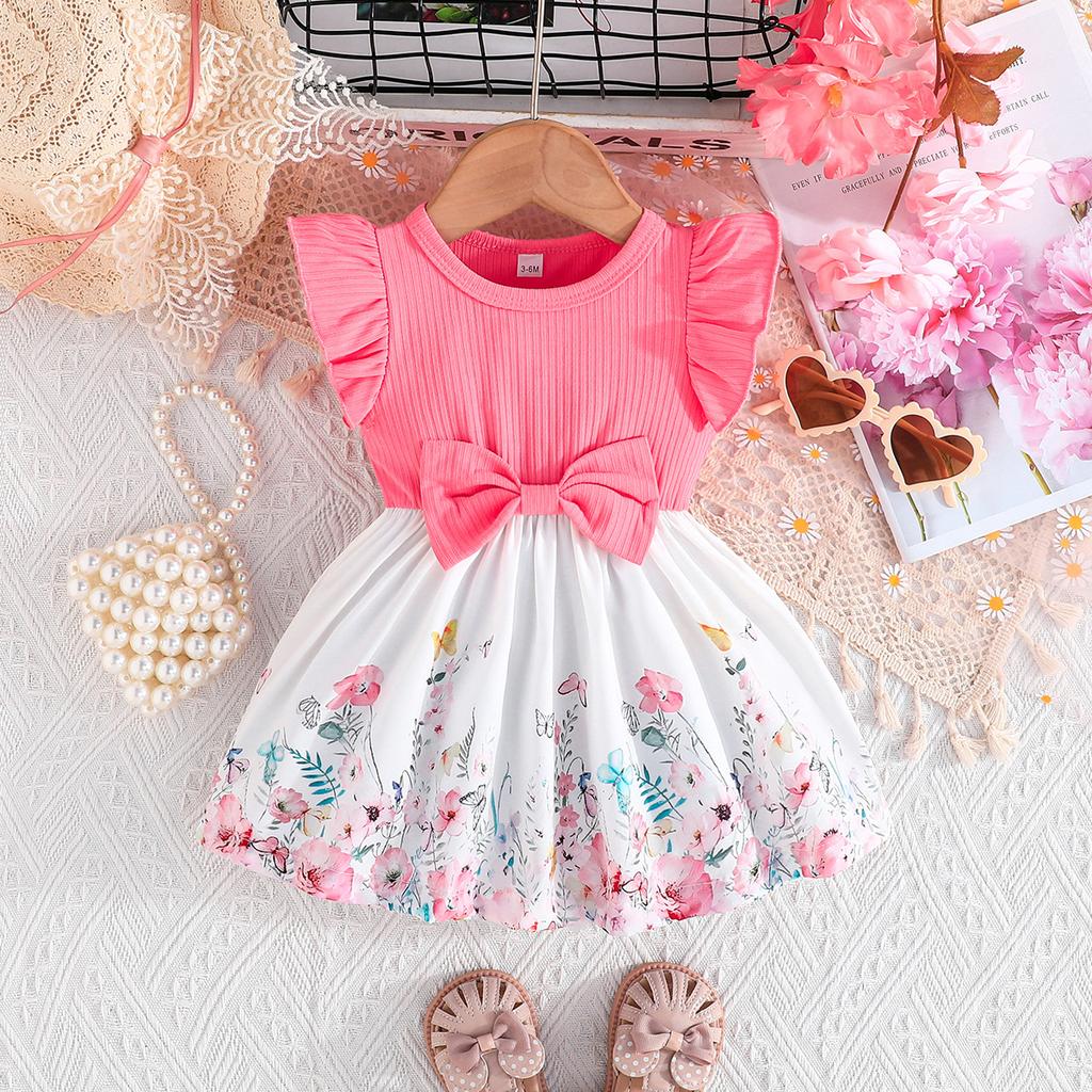 3M-3J Süße Babykleider Modische Kleider Mädchen Printkleider Sommerkleider