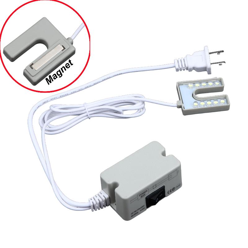 Eye Protection LED Sewing Lamp No Strobe Flexible Gooseneck Magnetic Base for Sewing Machine Quilting Work