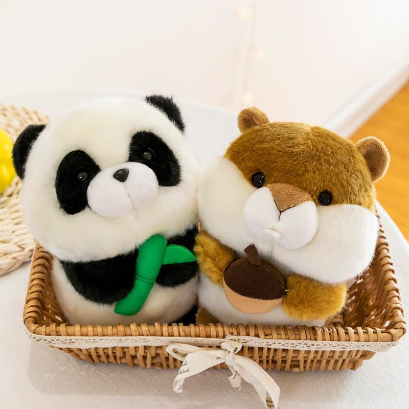 Cartoon Cute Panda Mouse Hamster Adorable Plush Toys Dolls Girls Gifts Kids