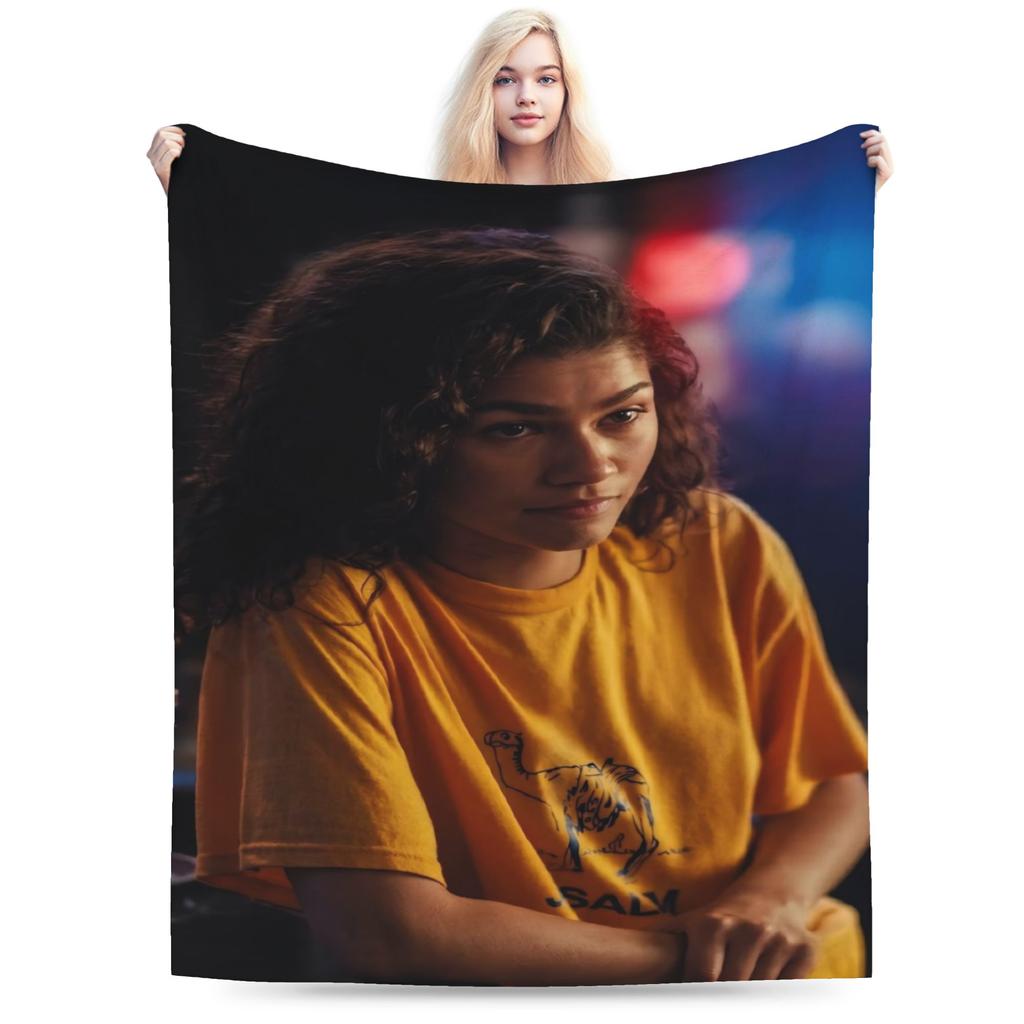 Comfortable Euphorias Season 3 Blanket Merch Bed Decorative Throw Blankets Lightweight Fleece for Car