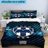 3pcs Monter-rey Football Crest Art Printed Bedding Set Duvet Cover Closure Includes 1 Duvet Cover & 2 Pillowcases Bedding Sets Home Decor Gifts