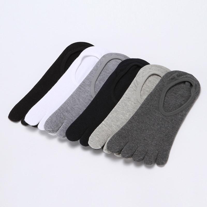 Neue Sommer Männer Fünf Finger Socken Baumwolle Mode Kappe Unsichtbare Rutschfeste Knöchel Atmungsaktive Anti-skid 5 Paar