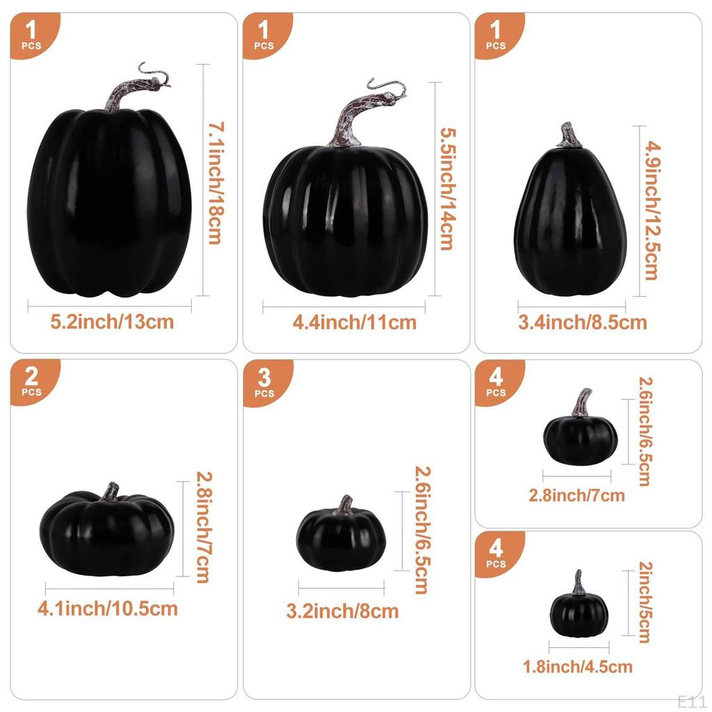 16 Pieces Artificial Pumpkins Harvest Decorative Home Decoration Lifelike Foam for