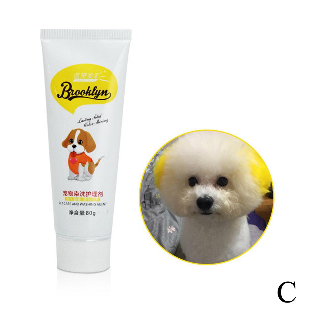 

80 г красители для волос для домашних собак, кошек, животных, красящие пигментные агенты, поставки золотисто-желтый