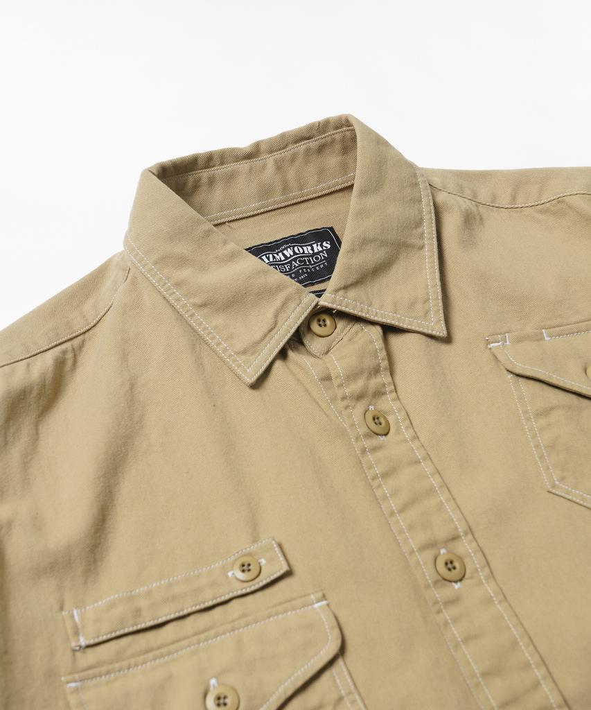 FRIZMWORKS Twill Utility Pocket Shirt Jacket _ Beige