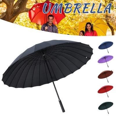 24 Speichen Langstiel Große Regenschirme Verstärkung Winddichte Sonnenschirme Sonnen-Regenschirme für Frauen Männer