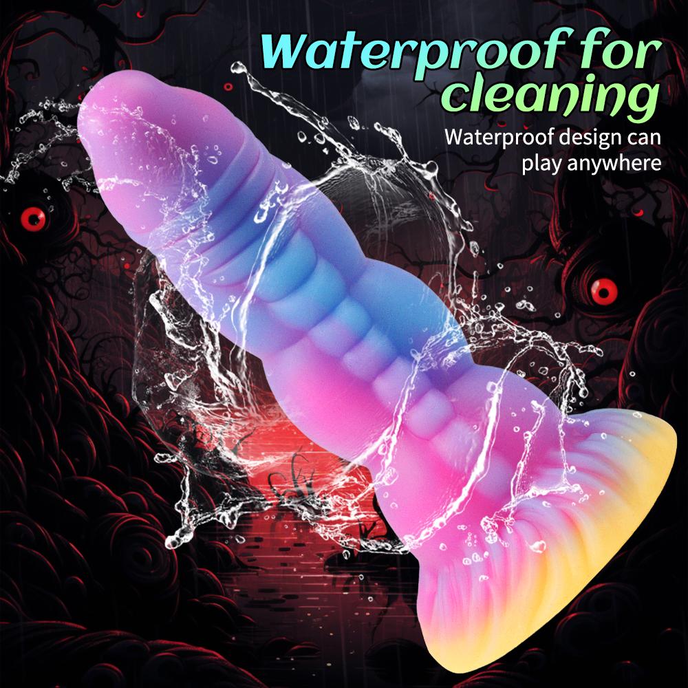 Luminous Silicone Anal Dildo Butt Plug with Suction Cup G Spot Clitoral Stimulator Prostate Massager Adult Sex Toys for Women