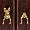 Brass Dog Head Cabinet Door Knobs Gold Dog Tail Drawer Pulls Light Luxury Solid Simple Drawer Wardrobe Door