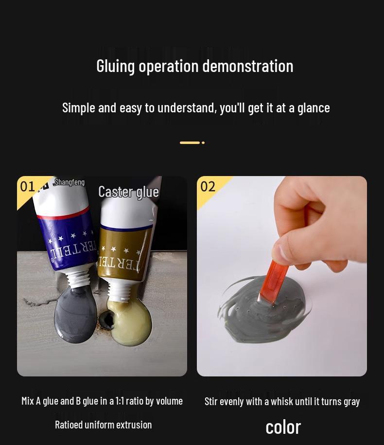 High-Temperature Resistant Universal Adhesive - Super Glue for Welding, Casting, and Leak Repair.