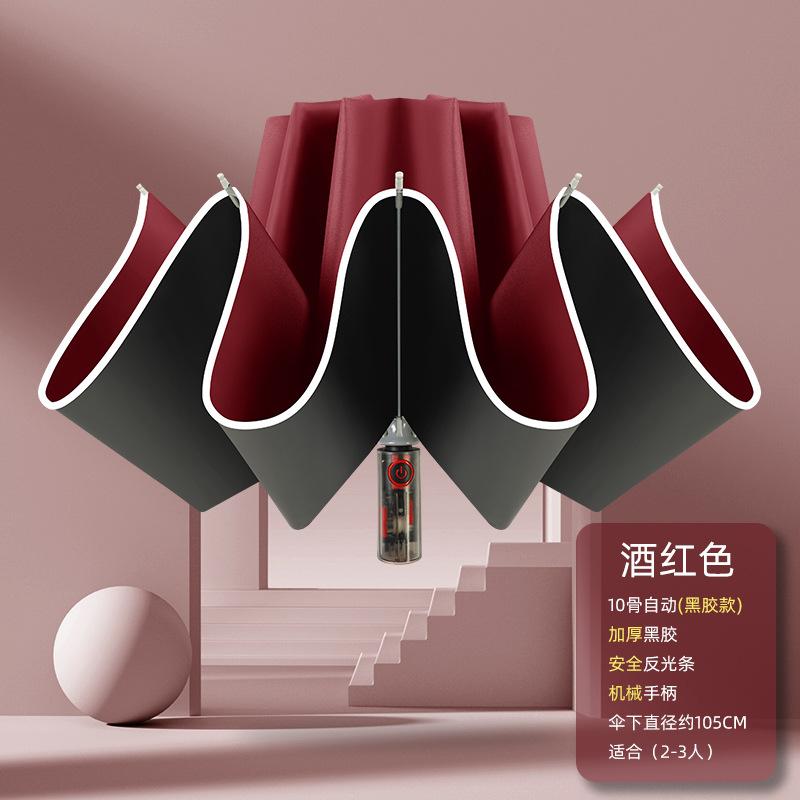 Fully automatic three-fold joint closing machine, hemming reflective strip reverse vinyl umbrella folding umbrella