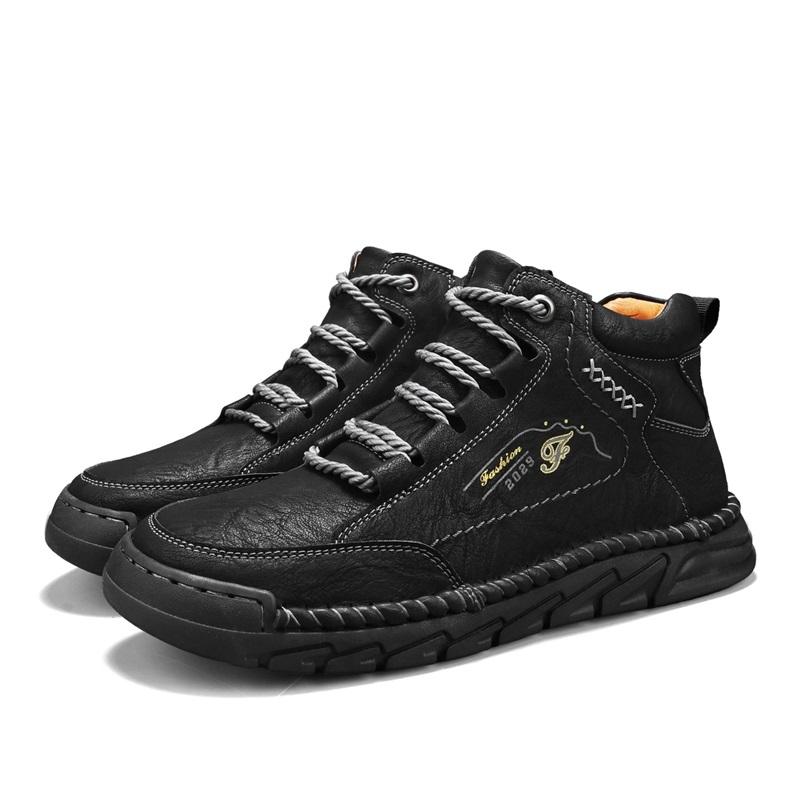 39-48 Spring/fall Mens Hip-top Leather Boots Men Boots Leather Casual Leather Shoes Men Ankle Boots