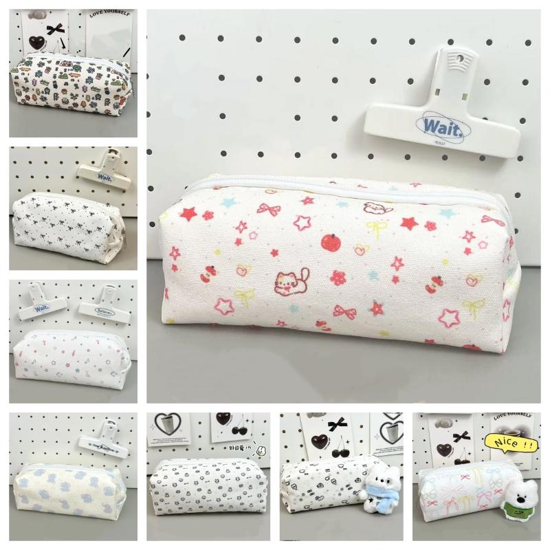 Cute Bow Pencil Box Cartoon Cat Large Capacity Pencil Case Multifunctional Storage Bag School Office Stationery Student Gifts