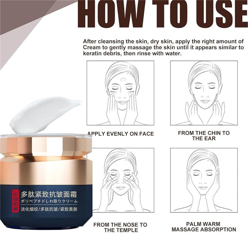 Polypeptide Anti-Wrinkle Firming Face Cream Deep Hydration Brighten Dull Skin Minimize Fine Lines Moisturizing Day Night Cream