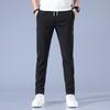 Men's Sports Casual Trousers Ice-Silk Summer Lightweight Style Trendy Versatile Straight-Leg Elastic Waist Loose-Fit Solid Colour Trousers
