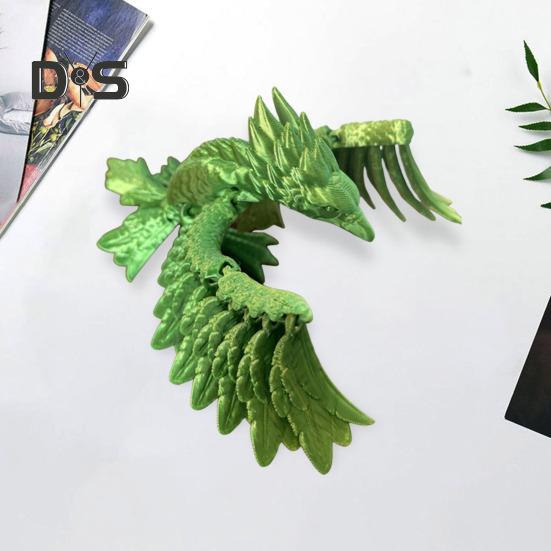 3D Printed Phoenix Figurine Movable Joints Colorful Bird Figure Articulated Animal Model Fidget Toy Home Office Desktop Decoration Ornament