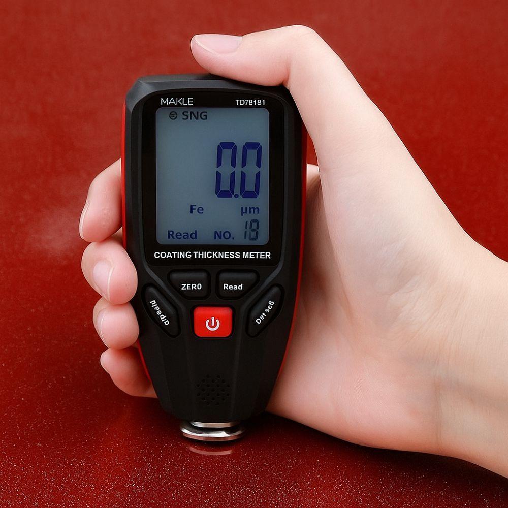 

Digital Paint Thickness Tester Automatic Film Thickness Meter Automotive Industry Black
