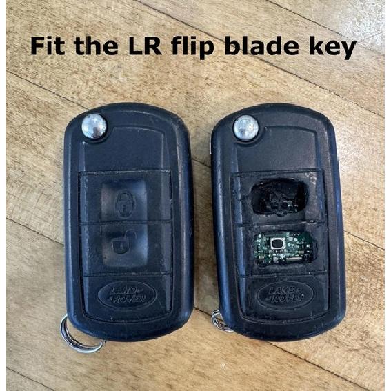 Silikon-Schlüsselabdeckung in "Carbonfaser"-Optik für Land Rover LR3 Range Rover Klappschlüssel