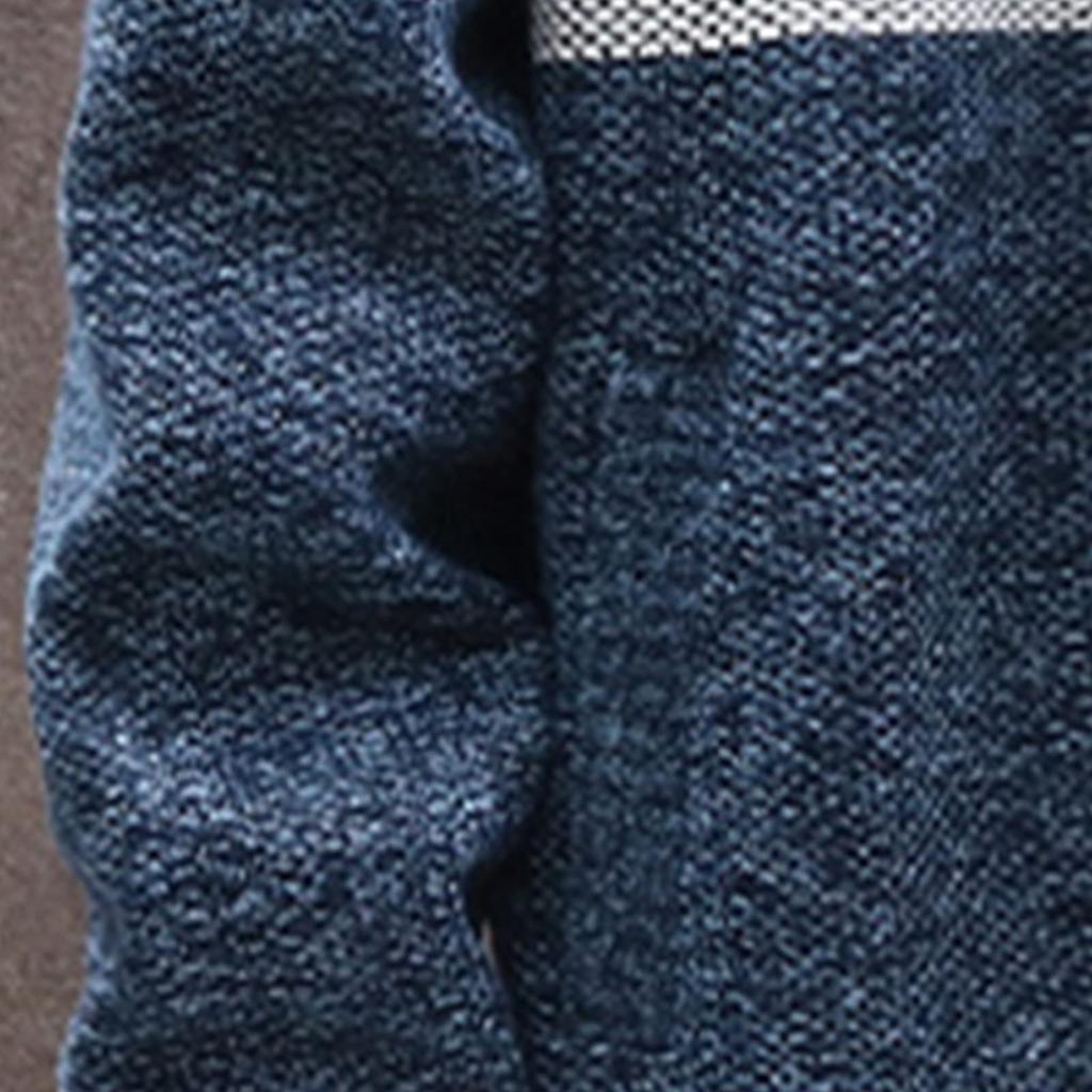 Men's Cardigan Sweaters Knitted Full Zip Collared Regular Fit Jacket Casual Color Block Baggy Winter Warm Coat