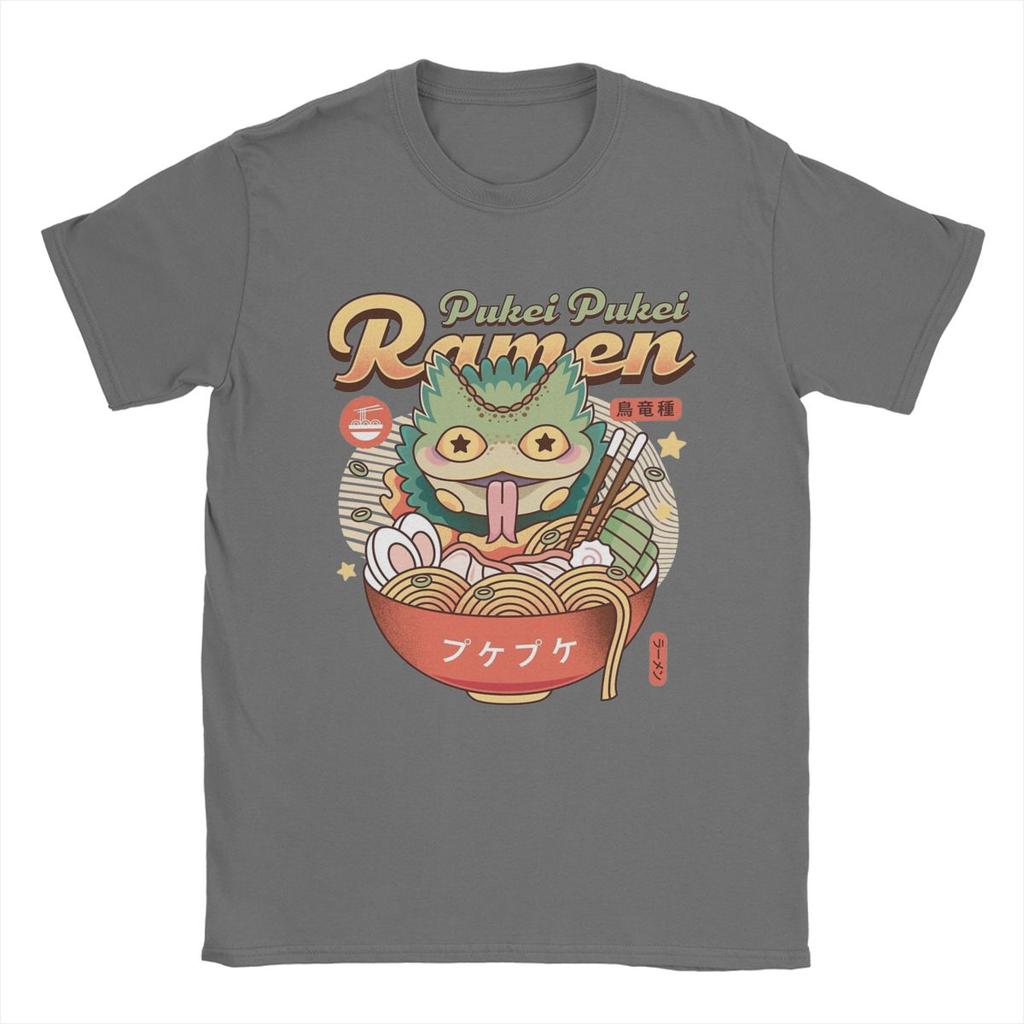 Pukei Pukei Ramen Monster Hunters T Shirt Men Cotton Funny T-Shirts Round Neck Game Anime Tees Short Sleeve Tops Summer