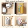 1pcs Creative Space-saving Multifunctional Mask Storage Box Wall Mounted Tissue Box Adhesive Tissue