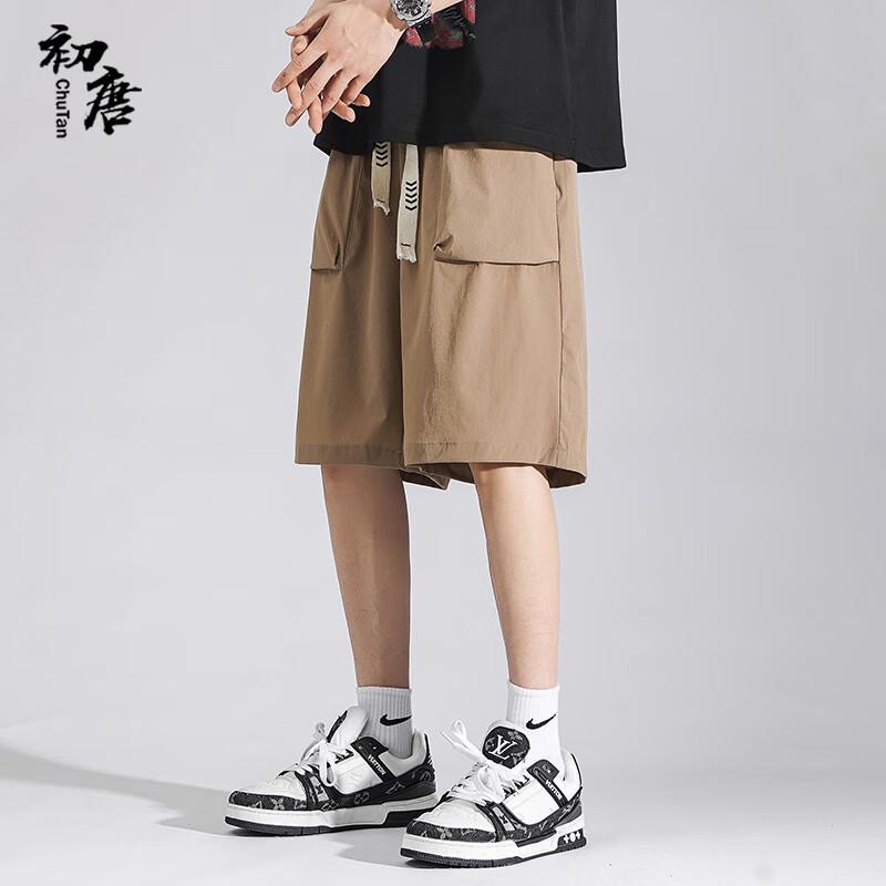 Men's Loose Fit Ice Silk Cargo Shorts