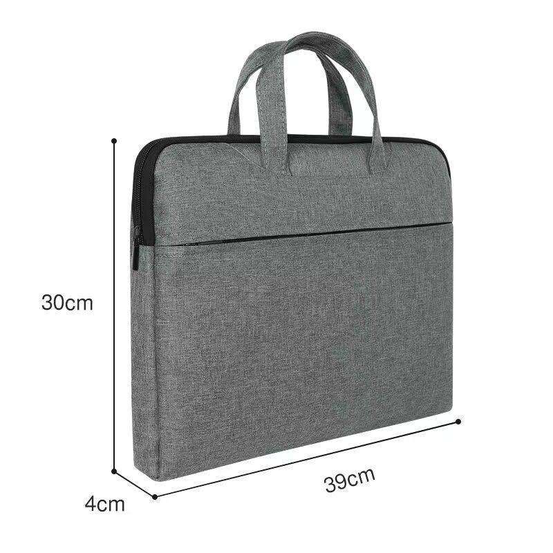 

Men s Business Logo Laptop Briefcase - Oxford Canvas Meeting & Document Bag