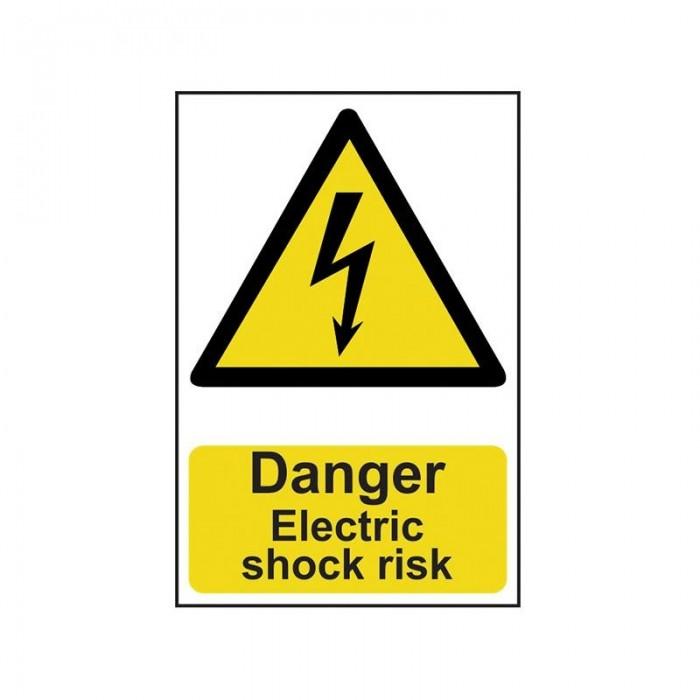 Scan Danger Electric Shock Risk - Pvc Sign 200 X 300mm