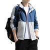 Men's Casual Sport Jacket Spring Autumn New Style Korean Version Leisure Color Blocking Fleece-lined Thickened Trendy Outerwear