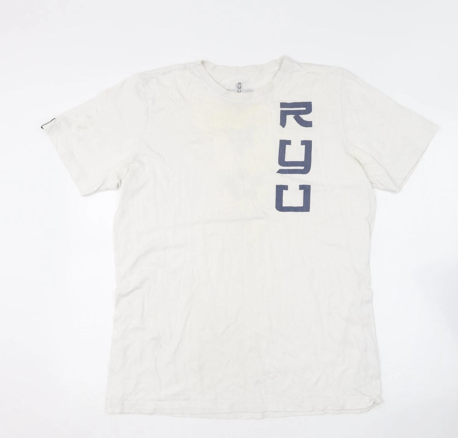 Respect Your Universe Mens White Cotton blend T-Shirt Size L M