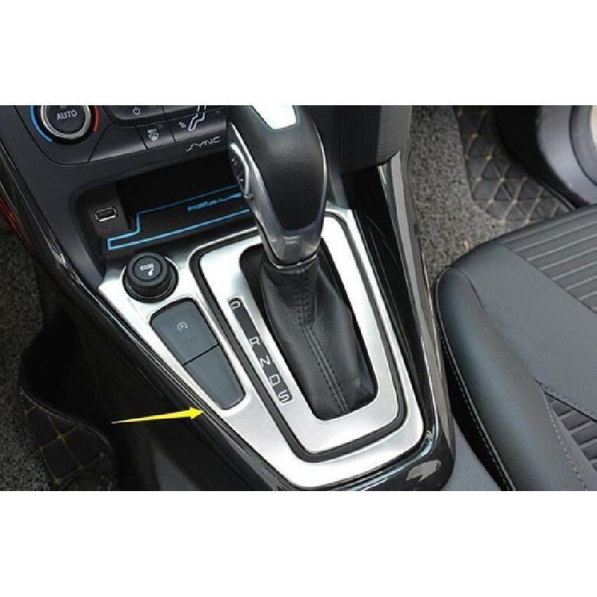 AT Silver Steel For Ford Focus 2015-2018 Central Console 1PCS Gear Shift Cover