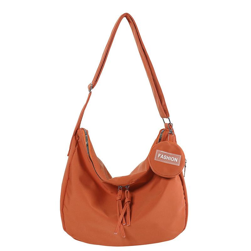 

Trendy Large Nylon Shoulder Crossbody Bag For Women In Solid Colors Perfect For Fashionable Daily Outfits With Comfortable Shoulder Strap