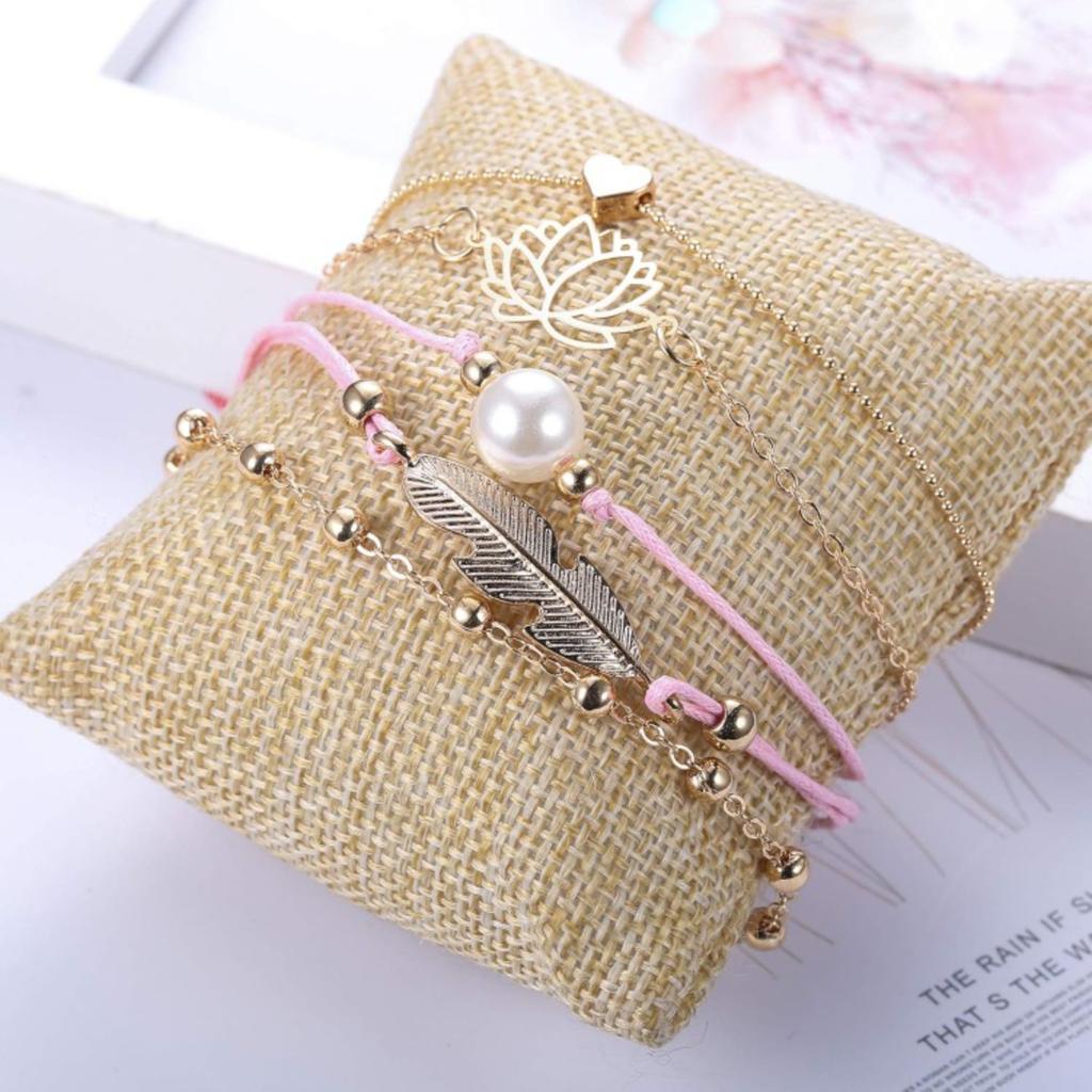 Bobisty 20Pcs String Bracelets for Women Trendy Multiple Stackable Wrap Bangle Charm Bracelet Adjustable Anklet Jewelry Gifts