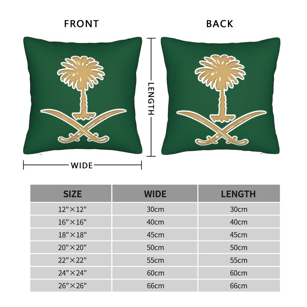Saudi Arabia logo  Square Pillow Case  Cushion Covers Awesome Polyester Decorative Throw Pillow Case Cover for Car 4545cm